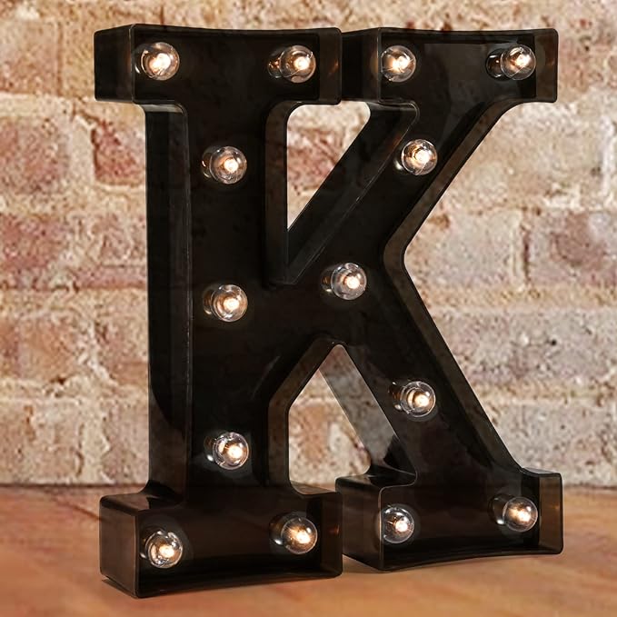 Decorative LED Illuminated Letter Marquee Sign by Pooqla