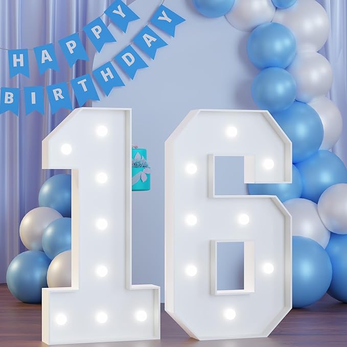 3FT Marquee Numbers 16, Happy 16th Birthday Decorations - Image 6