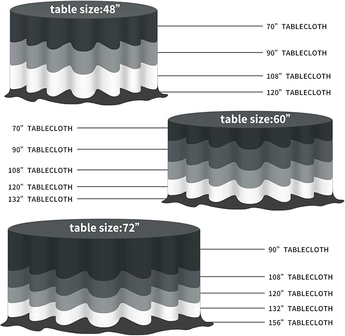 120 inch Round Tablecloth Washable Polyester Table Cloth Decorative Table Cover - Image 3