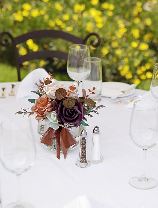 CherishedMoments Set of 6 Assorted Flower Centerpieces Mini Floral Wedding - Image 7