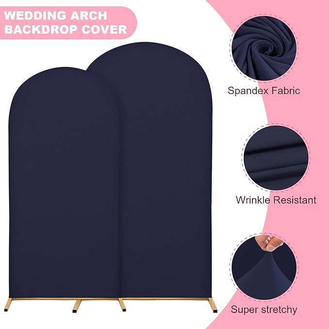Wedding Arch Covers Arch Backdrop Cover Arch Stand Covers 7.2FT 6FT Set 2 Arch - Image 4