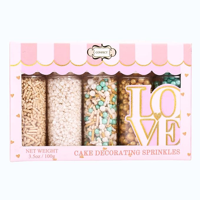Confect Sprinkles- Fairytale Frozen Cake Decorating Sprinkles – Teal, Pearl - Image 8