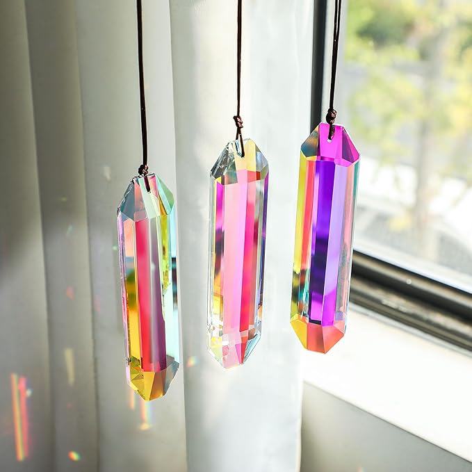 HDCRYSTALGIFTS 3 Pack 5" Large Crystal Sun Catcher Prisms - Image 5