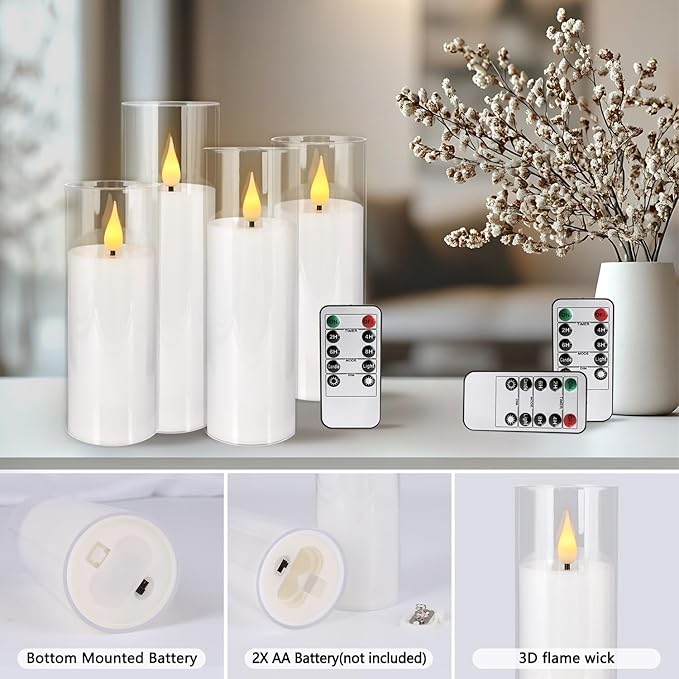 Set of 24 Flickering Flameless Candles Battery Operated - Image 7
