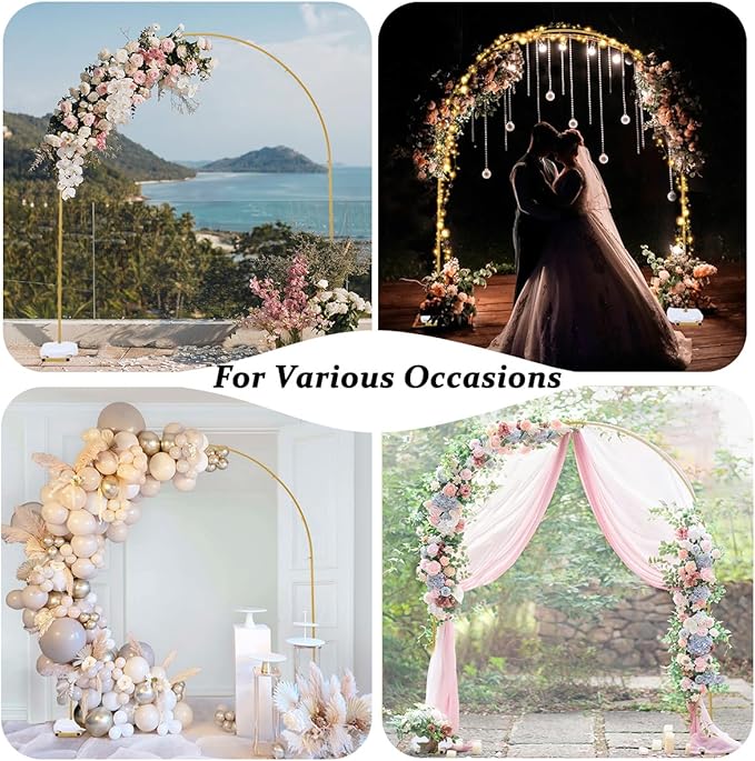 Vincidern Wedding Arch Backdrop Stand 7.8FT, Party Balloon Arch Stand - Image 3
