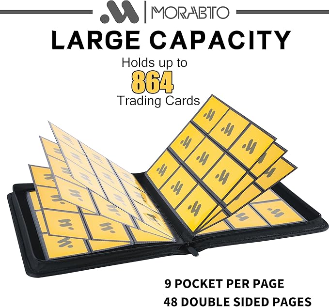 Card Binder 9 Pockets, Trading Card Binder Holds up to 864 Cards - Image 3