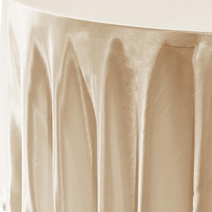 fani 6 Pack 120 Inch Champagne Round Tablecloth - Image 3