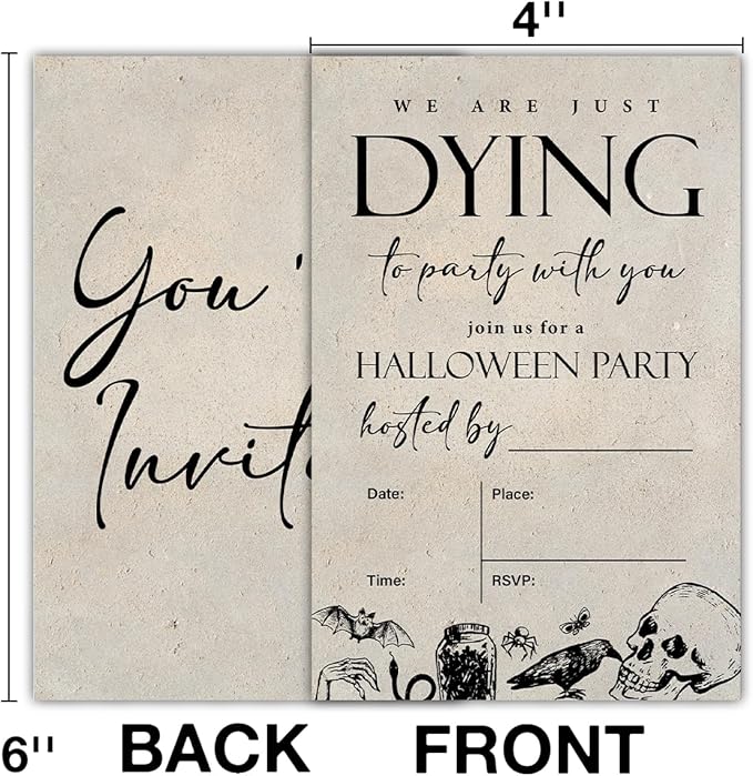 Vintage Halloween Party Invitations - Image 2