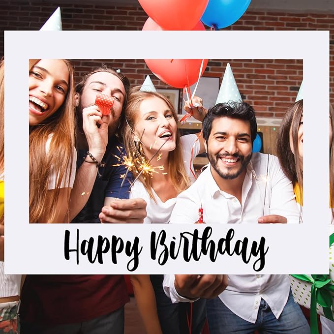 32 x 24 Inch Large Photo Booth Props Picture Frame Happy Birthday Party Frame - Image 4