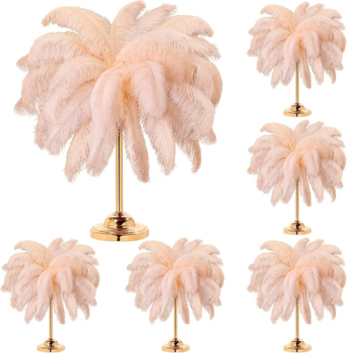 80 Pcs Large Natural Ostrich Feathers Plumes 14-16 Inch Bulk by Yuxung