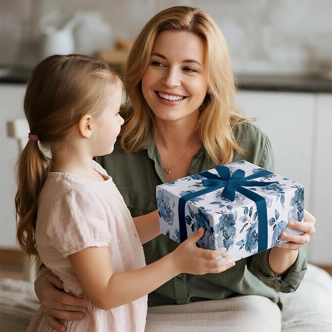 RUSPEPA Reversible Floral Wrapping Paper - Image 6