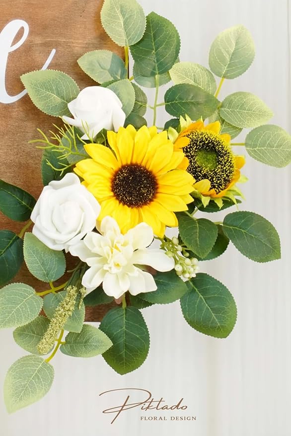 Wedding Decor Welcome Sign Flower Backdrop Garland - Image 8