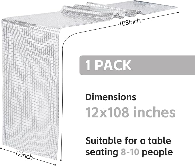 SquarePie Disco Table Runner 1 Pack - Image 2