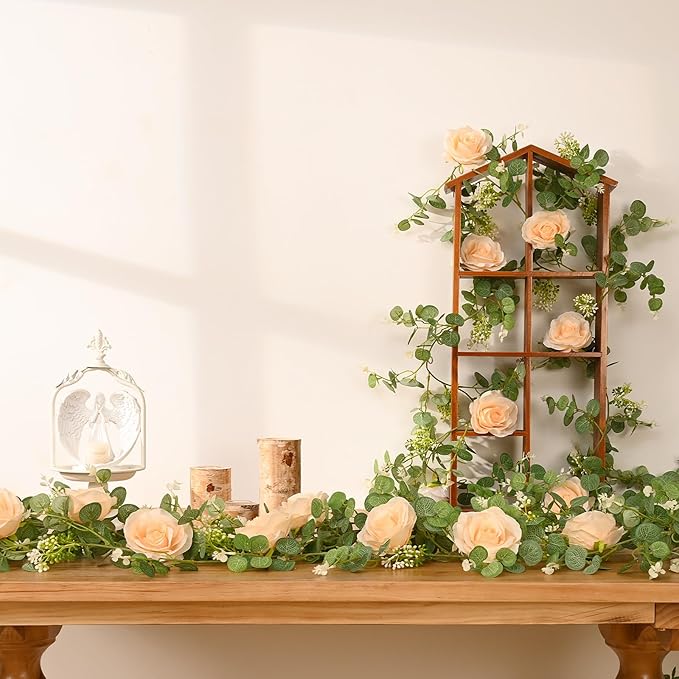Dolicer 2Pcs 13Ft Artificial Eucalyptus Garlands - Image 4