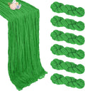 6 Pack Green Cheesecloth Christmas Table Runner 10ft Boho Gauze Fabric Cheese by Pepmily