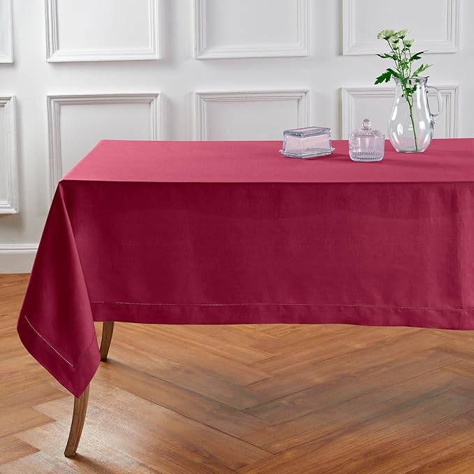 Solino Home Linen Beet Tablecloth 60 x 132 Inch by SolinoHome