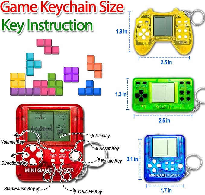 25Pcs Video Game Keychain Video Game Party Favors Video Game Party Supplies 3 - Image 2