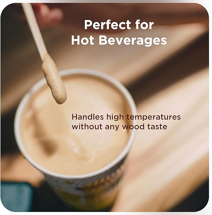 Makerstep Birch Wood Coffee Stirrers, 7 Inch Coffee Stir Sticks Eco-friendly - Image 5
