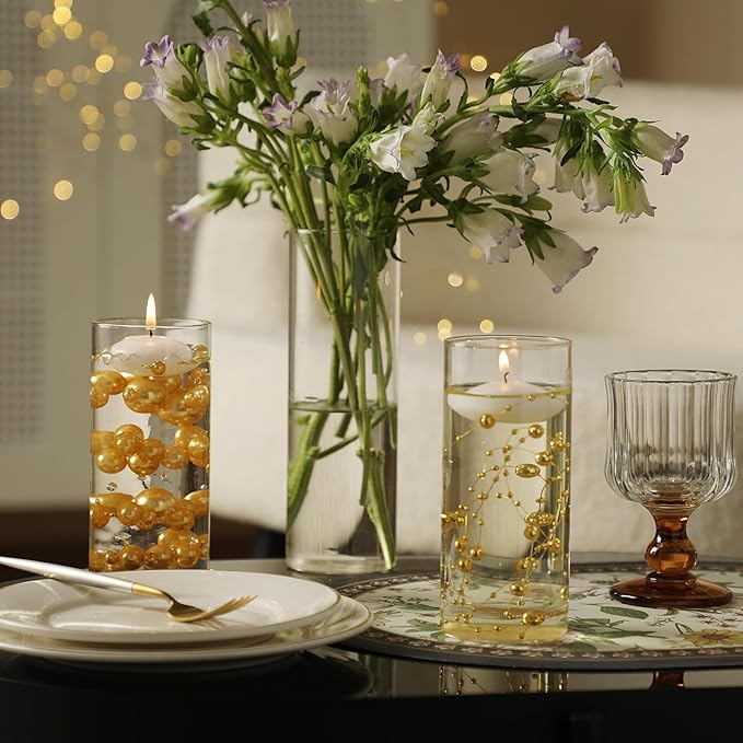 Set of 4 Pcs Glass Cylinder Vases - Image 6