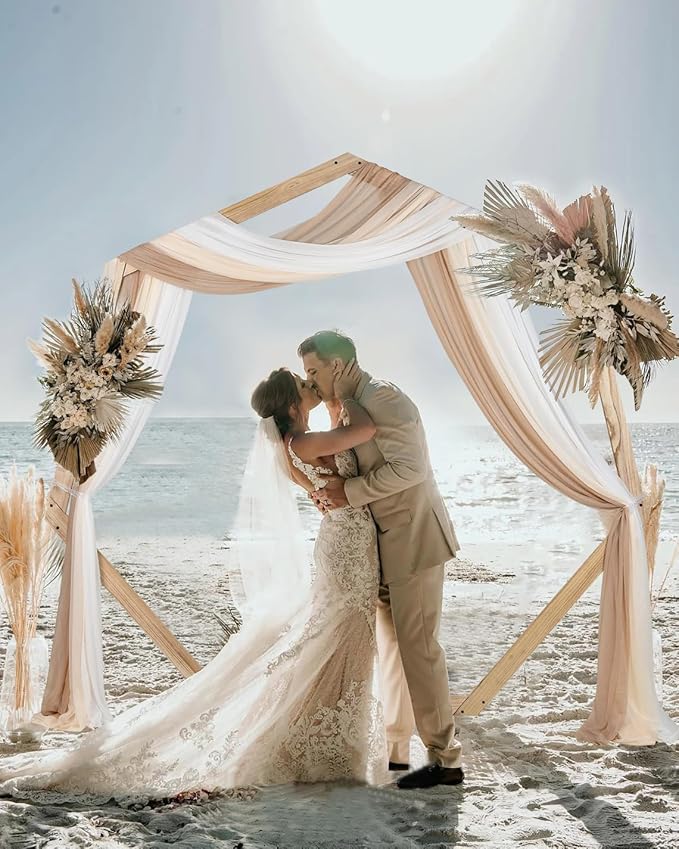Lvydec 3 Panels Wedding Arch Draping Fabric - Image 4