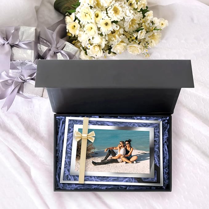 4 x 6 Glass Picture Frame Set of 10, Thin Border Desk Picture Frame - Image 8