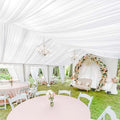 10 Panels White Ceiling Drapes for Wedding 5ftx20ft Sheer Drapery Chiffon by REWOMC