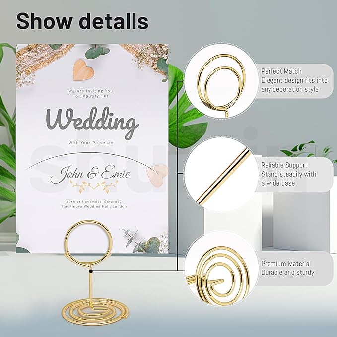 30PCS Table Number Holders Place Card Holder - Image 3