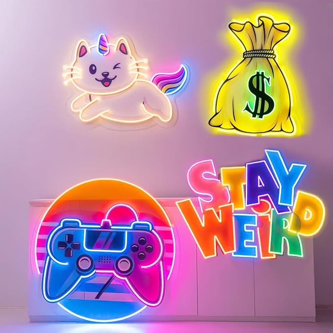 Custom Neon Sign, Personalized LED Neon Light by REBRANNEONSIGNMIRRORWHITLIGHT