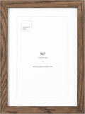 Opposite Wall - 5x7 in - Dark Solid Oak Wood Picture Frames - Wall Hanging & by OppositeWall