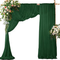 SiinvdaBZX 2 Panels Wedding Arch Draping Fabric 30" x 240" Emerald Green by SiinvdaBZX