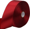 Deep red Solid Satin Ribbon 1-1/2 Inch 50 Yards Solid Polyester Fabric Ribbon by Riunbb