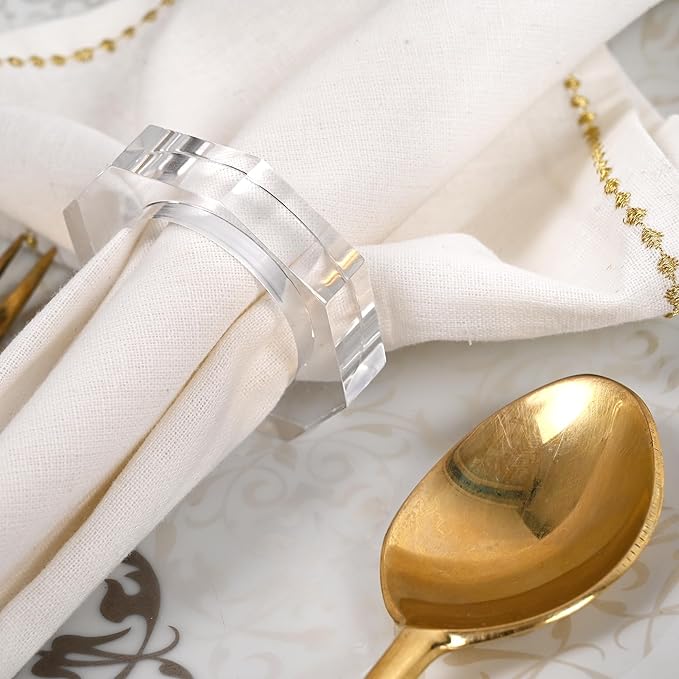 Acrylic Napkin Rings Set of 8 - Image 6