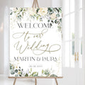 Personalized Wedding Welcome Sign, Flowers Wedding Welcome Sign, Wedding by ALICEBIN