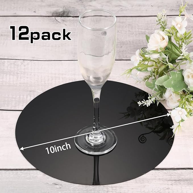 Thyle 12 Pcs 10 Inch Acrylic Round Mirrors - Image 2