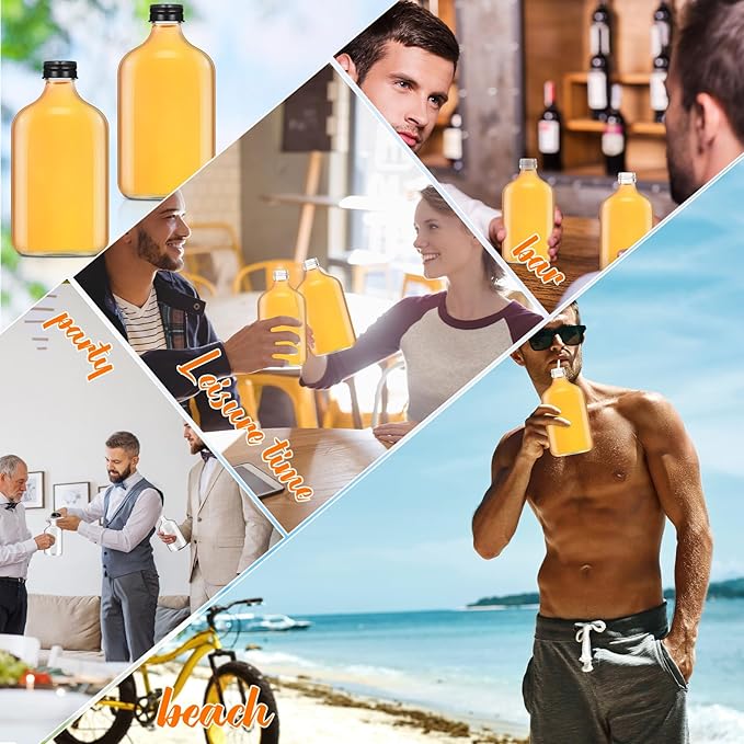 Gejoy 24 Pcs Mini Liquor Bottles Reusable Glass Flask Bottles - Image 5
