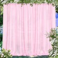 PARTISKY 10x7ft Pink Chiffon Backdrop Curtains, Wrinkle-Free Sheer Fabric Photo by Partisky