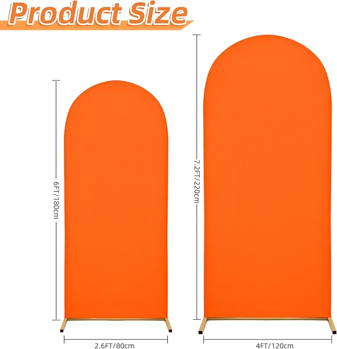 Wedding Arch Cover 7.2FT 6FT Arch Backdrop Cover Spandex Fitted Arch Cover - Image 2