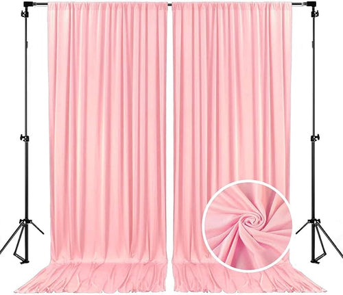 10 x 7 Feet Peachy Backdrop Curtain by ZEBMOON