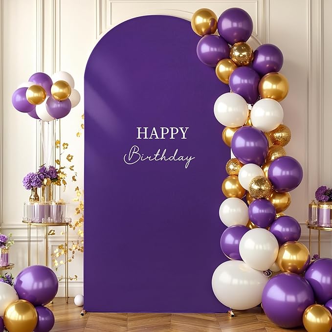 7.2FT Purple Arch Backdrop Cover by WishCare