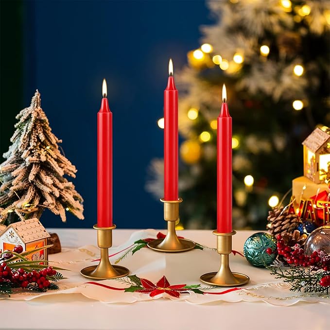 20PCS 4-inch Red Taper Candles for Decorative Use - Image 6