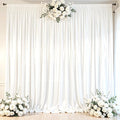 White Glitter Backdrop Curtain for Parties Wedding, 10Ft x 10Ft Satin Shimmer by Shillance