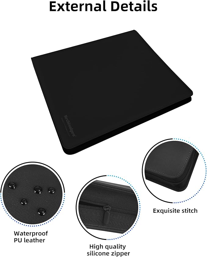 20 Pockets Premium Card Binder 1280 Cards Trading Card Binders Side Load Card - Image 4