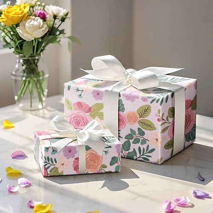 RUSPEPA Floral Wrapping Paper Roll - Image 5