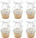24 PCS Bow Cupcake Toppers Bow Cupcake Picks Bowknot Birthday Party Decorations by ZHUOWEISM