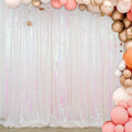 ShinyBeauty Iridescent White Sequin Backdrop 20X10FT Glitter Fabric Backdrop by ShinyBeauty