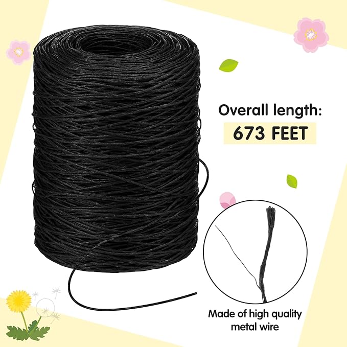 Syhood Floral Vine Bind Wire Rustic Wrapping Wire - Image 2