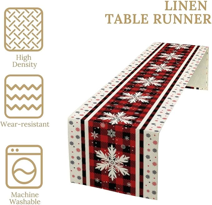 Snowflakes Christmas Table Runner - Image 4