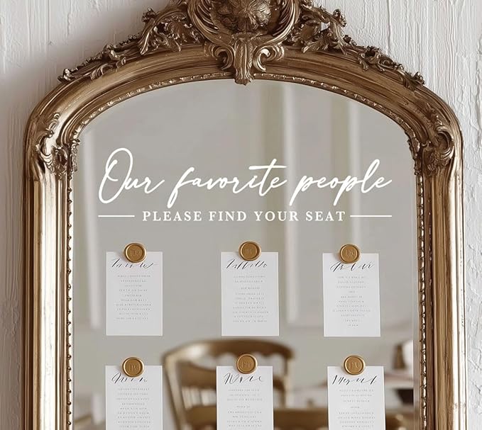 Our Favorite People Decal for Calligraphy Wedding Seating Chart Sign for Vinyl - Image 2
