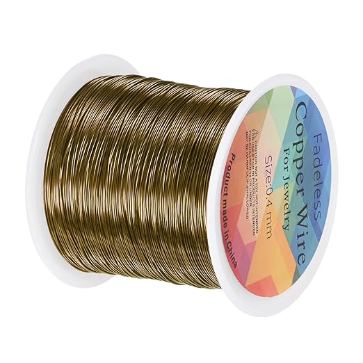 0.4mm Jewelry Wire, 26 Gauge 328FT Craft Wire Copper Beading Wire by MMETERXITY