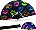SYNTECSO Hand Fans for Women Foldable, Boots on The Ground Fan, Rave Fan for by SYNTECSO